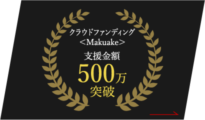 クラウドファンディング Makuake 支援金額500万突破